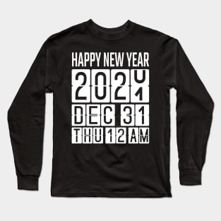 New Year Odometer, Happy New Year 2021 Long Sleeve T-Shirt